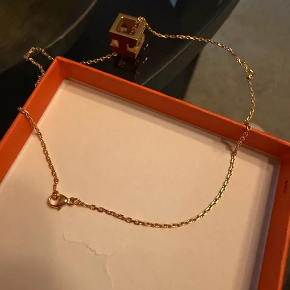 Authentic Cage d'h Hermes Pendant Necklace - Picture 9 of 10